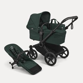 Bugaboo Donkey 6 2-in-1  pushchair black base, fern green fabrics, fern green sun canopy