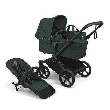 Bugaboo Donkey 6 2-in-1  pushchair black base, fern green fabrics, fern green sun canopy