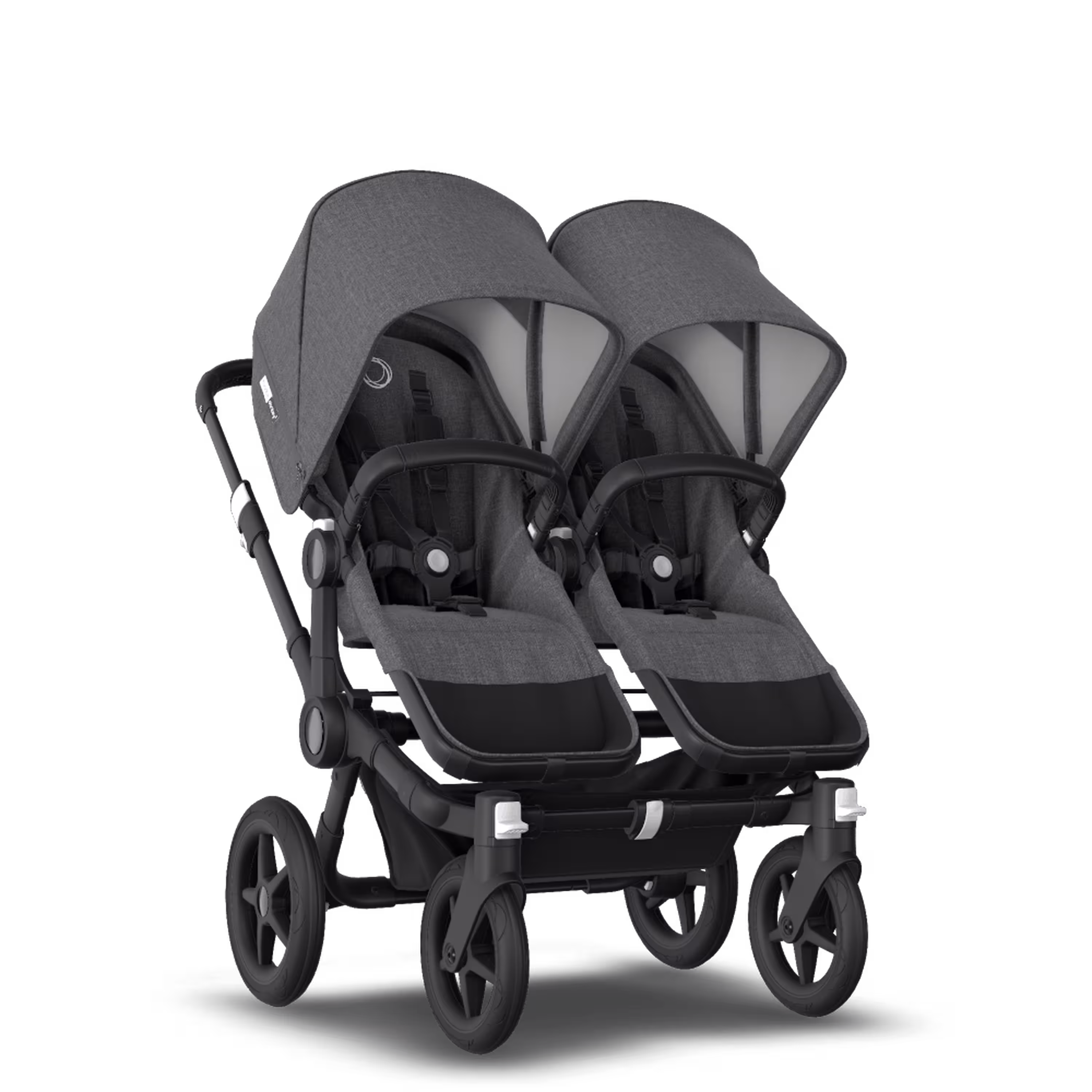 Bugaboo Donkey 3 Twin travel system grey melange sun canopy, grey melange fabrics, black base - Main Modal Image Slide 11 of 18