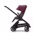 Bugaboo Dragonfly seat stroller black base, grey melange fabrics, dark cherry red sun canopy - Thumbnail Slide 2 of 16