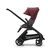 Bugaboo Dragonfly seat stroller black base, grey melange fabrics, dark cherry red sun canopy - Thumbnail Slide 2 of 16