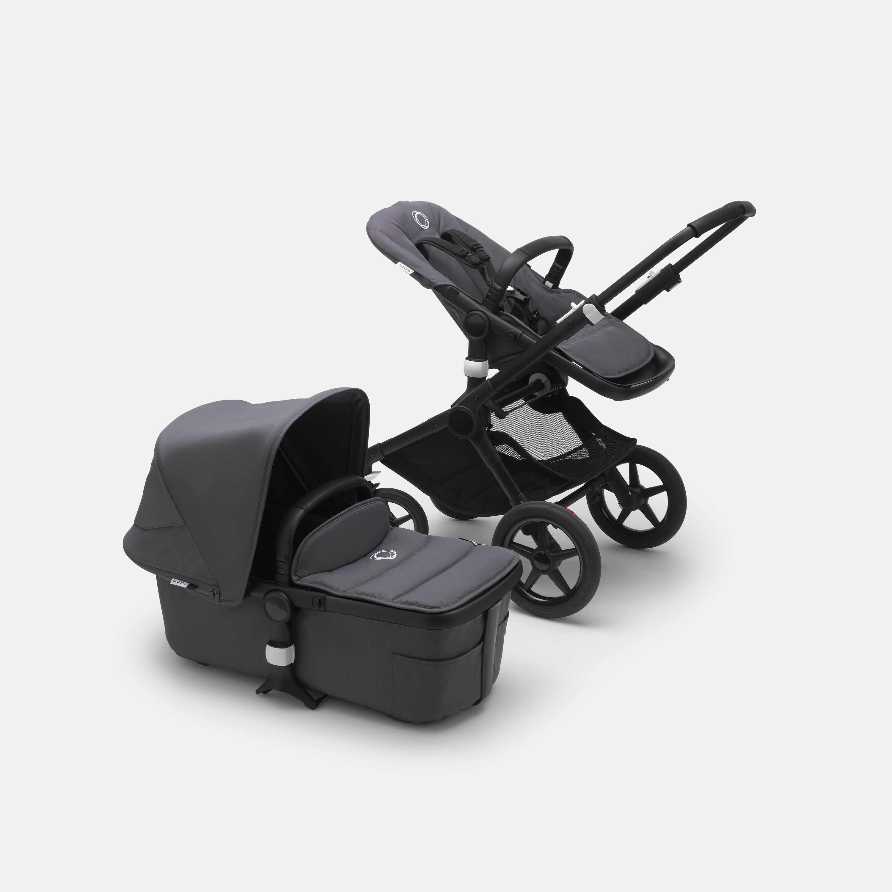 Bugaboo Fox 2 complete  UK BLACK/STEEL BLUE-STEEL BLUE - Main Modal Image Slide 1 of 1