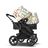 Bugaboo Donkey 5 Duo double stroller black base, midnight black fabrics, art of discovery white sun canopy - Thumbnail Slide 2 of 10