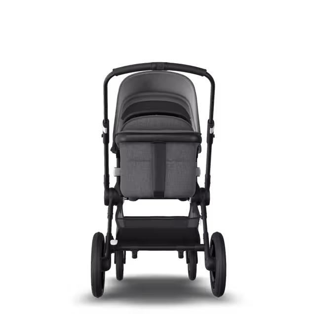 Bugaboo Fox 2 seat and bassinet stroller grey melange sun canopy, grey melange fabrics, black chassis - Main Image Slide 8 van 10