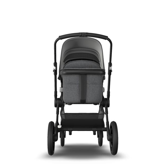 Bugaboo Fox 2 seat and bassinet stroller grey melange sun canopy, grey melange fabrics, black chassis - Main Image Slide 8 of 10