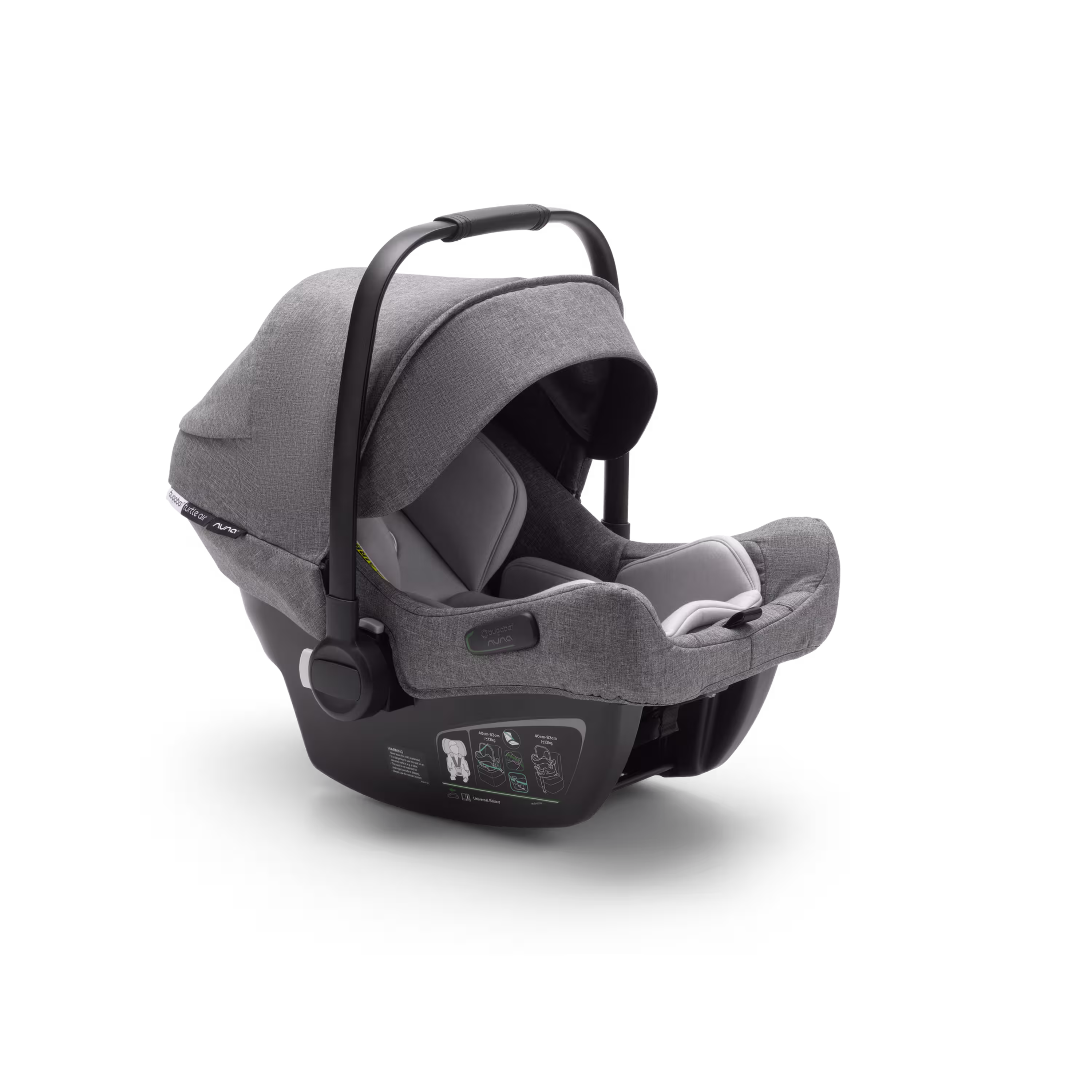 Bugaboo Donkey 3 Duo travel system grey melange sun canopy, grey melange fabrics, black base - Main Modal Image Slide 10 of 14