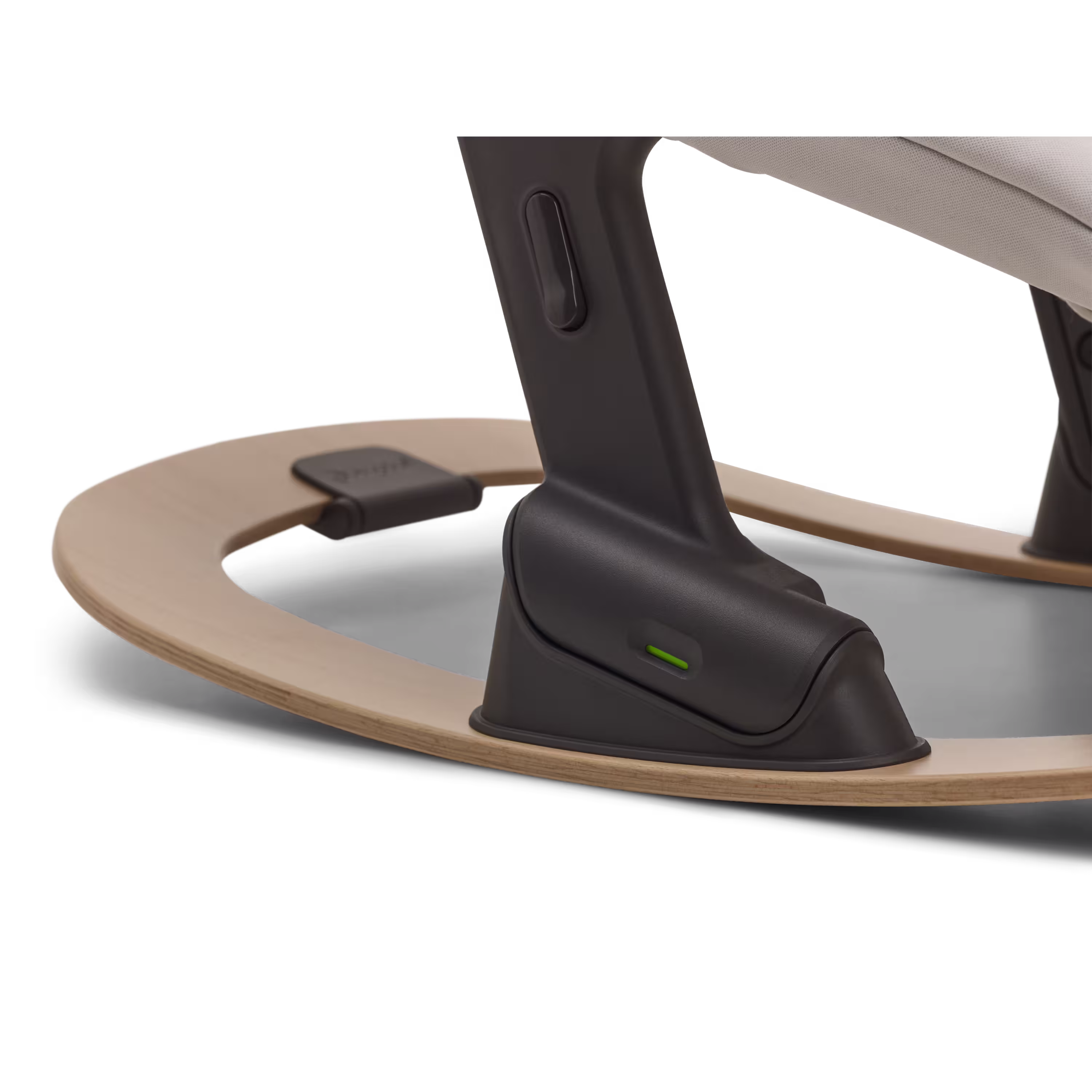 Close up of the safety indicators on the Bugaboo Giraffe rocker frame. - Main Modal Image Slide 6 of 7