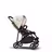 Bugaboo Bee 6 seat stroller black base, black fabrics, art of discovery white sun canopy - Thumbnail Slide 4 of 5