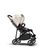 Bugaboo Bee 6 seat stroller black base, black fabrics, art of discovery white sun canopy - Thumbnail Slide 4 of 5