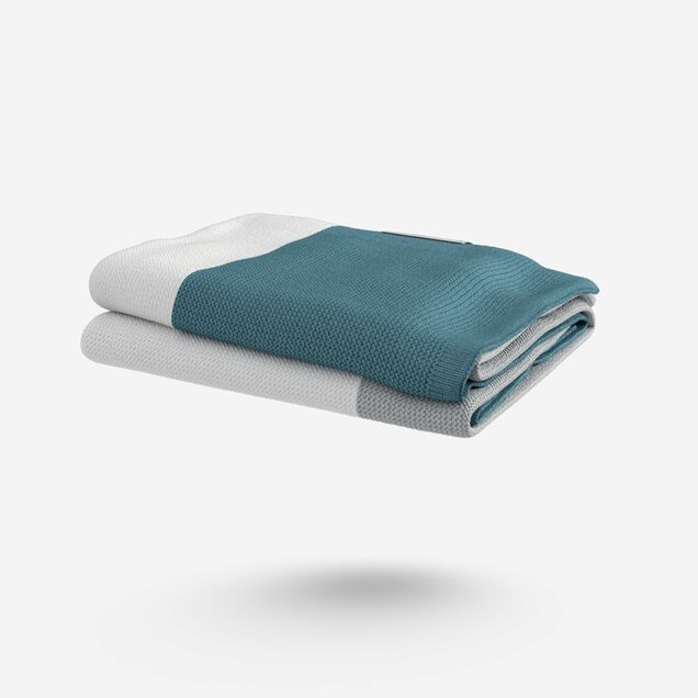 Bugaboo Light Cotton Blanket - PETROL BLUE MULTI - Main Image Slide 5 of 8