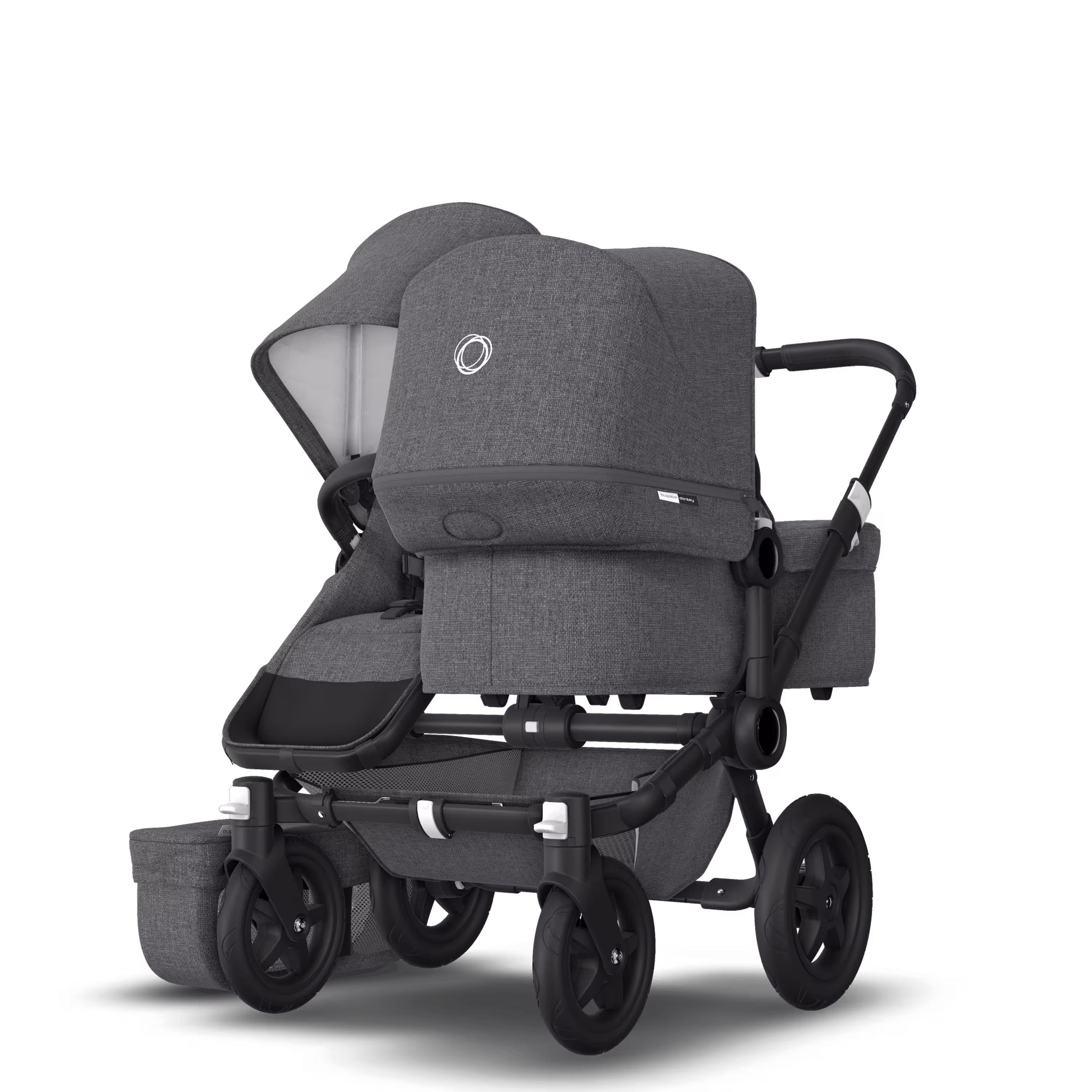 UK Bugaboo Donkey 2 Duo Classic Grey Melange, Black Chassis - Main Modal Image Slide 5 of 6