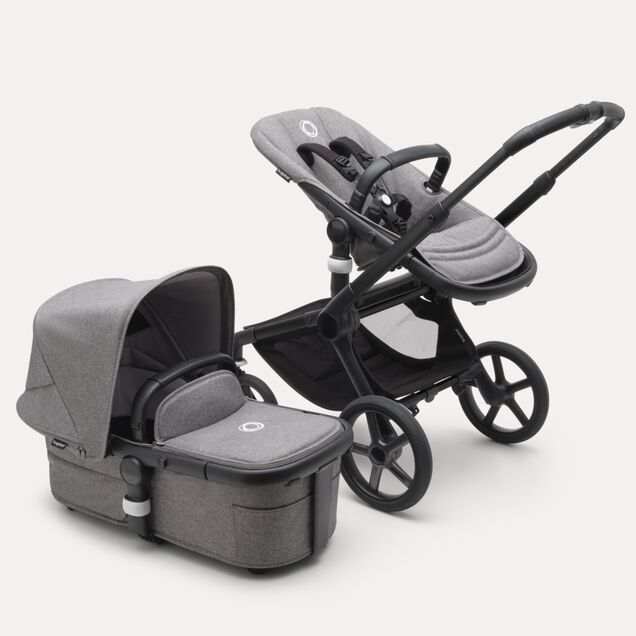 Refurbished Bugaboo Fox 5 complete BLACK/GREY MELANGE-GREY MELANGE - Main Image Slide 1 of 1