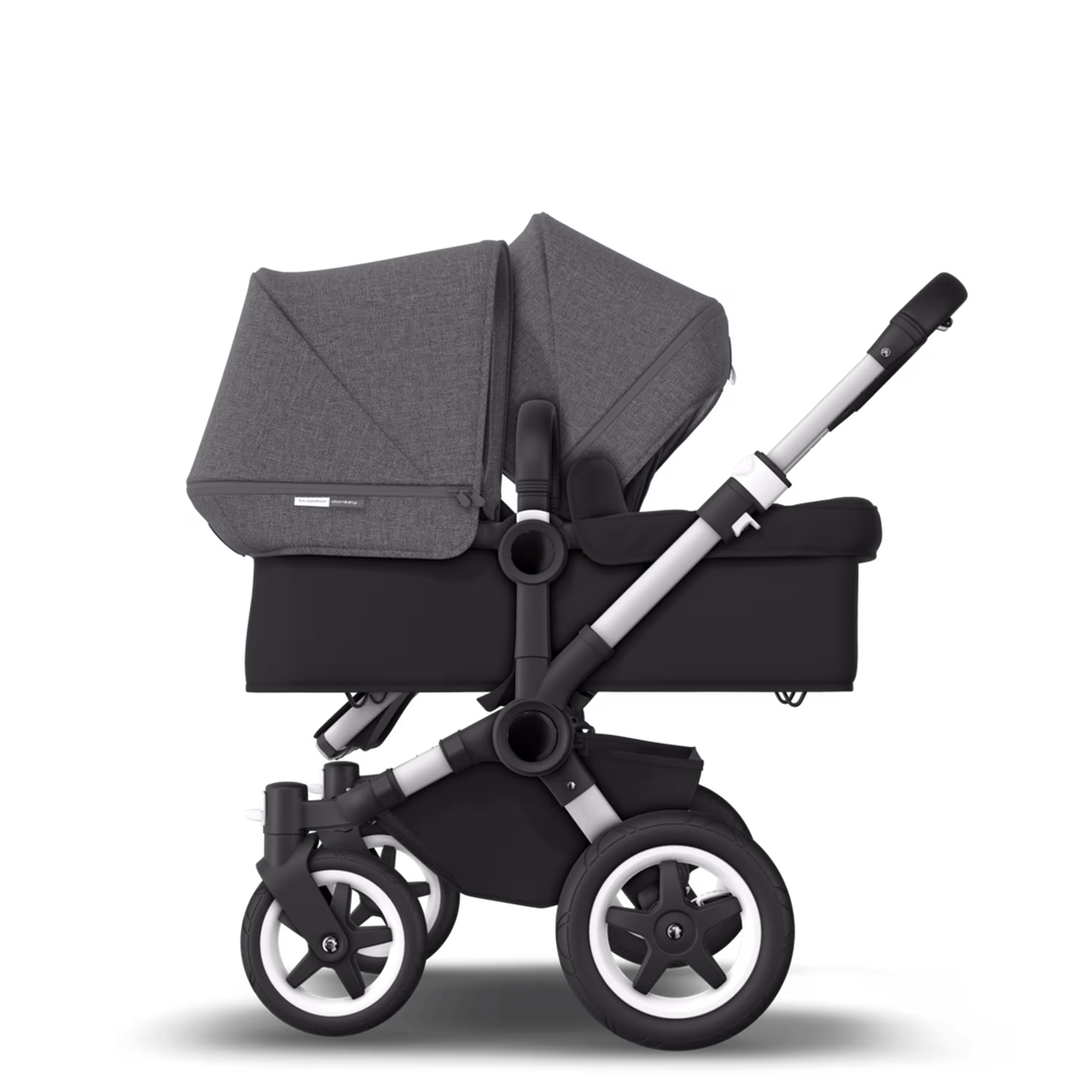 US - D2D stroller bundle aluminum, black, grey melange - Main Modal Image Slide 2 of 4
