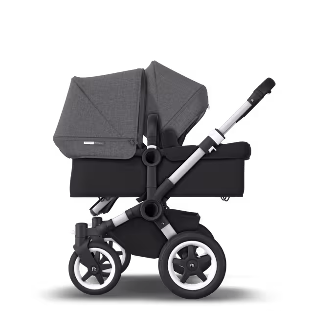 US - D2D stroller bundle aluminum, black, grey melange - Main Image Slide 2 of 4