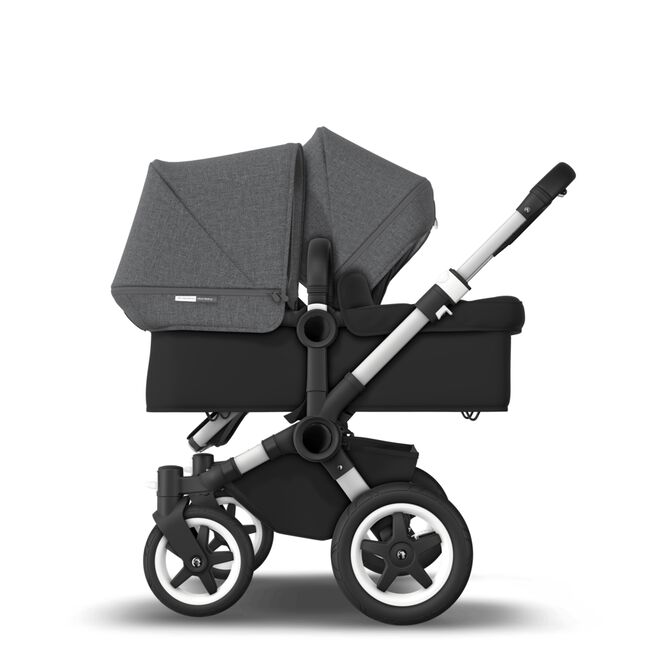 US - D2D stroller bundle aluminum, black, grey melange - Main Image Slide 2 of 4