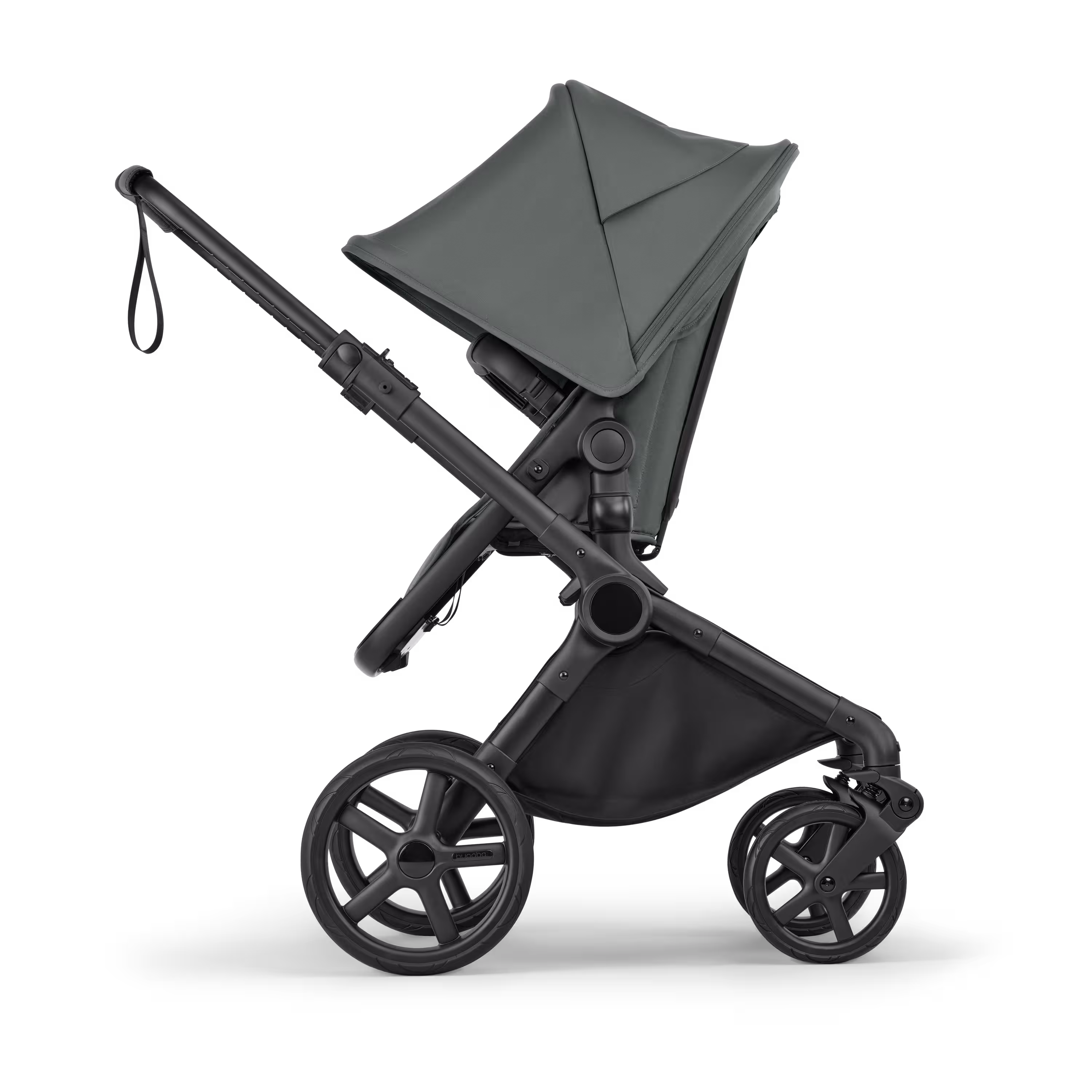 Bugaboo Cub 2-in-1 pushchair black base, forest green fabrics, forest green sun canopy - Main Modal Image Slide 3 of 11