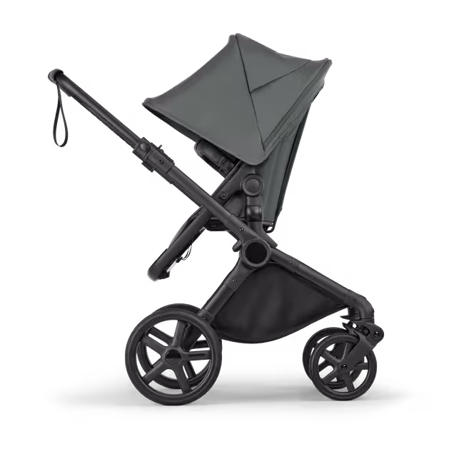Bugaboo Cub 2-in-1 pushchair black base, forest green fabrics, forest green sun canopy - Main Image Slide 3 of 11