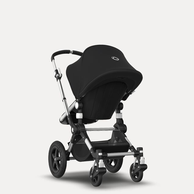 Bugaboo Cameleon 3 Plus seat and carrycot pushchair black sun canopy, black fabrics, aluminium base - Main Image Slide 5 of 8