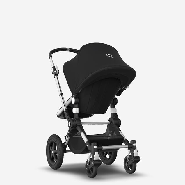 Bugaboo Cameleon 3 Plus seat and carrycot pushchair black sun canopy, black fabrics, aluminium base - Main Image Slide 5 of 8
