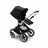 Bugaboo Fox 3 seat stroller with aluminum frame, midnight black fabrics, and midnight black sun canopy. - Thumbnail Slide 1 of 3