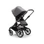 Bugaboo Fox 3 seat stroller with graphite frame, grey fabrics, and grey sun canopy. - Thumbnail Slide 1 of 7