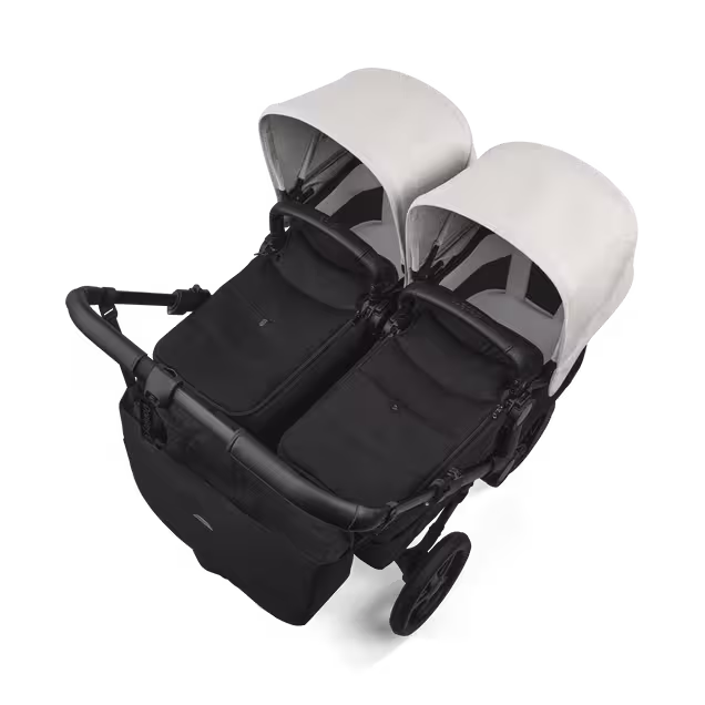 부가부 동키 6 트윈 스트롤러 블랙 베이스, 헤리티지 블랙 패브릭, 미스티 화이트 썬 캐노피 - Main Image Slide 3 of 9