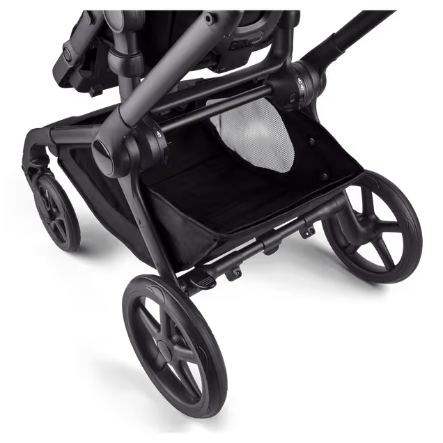 Bugaboo Kangaroo seat-only stroller black base, midnight black fabrics, misty white sun canopy - Main Image Slide 5 of 11