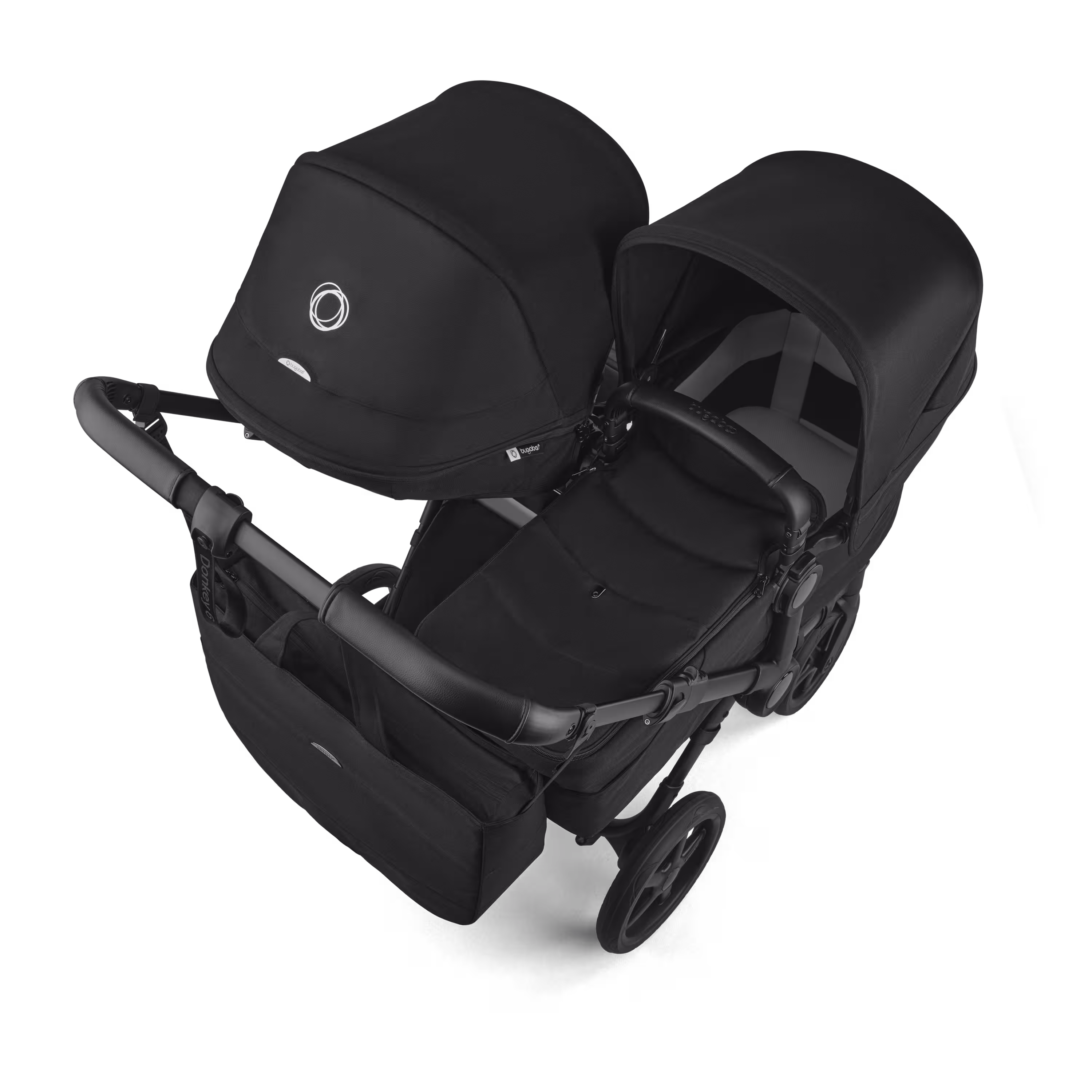 Bugaboo Donkey 6 double pushchair black base, heritage black fabrics, heritage black sun canopy - Main Modal Image Slide 4 of 10