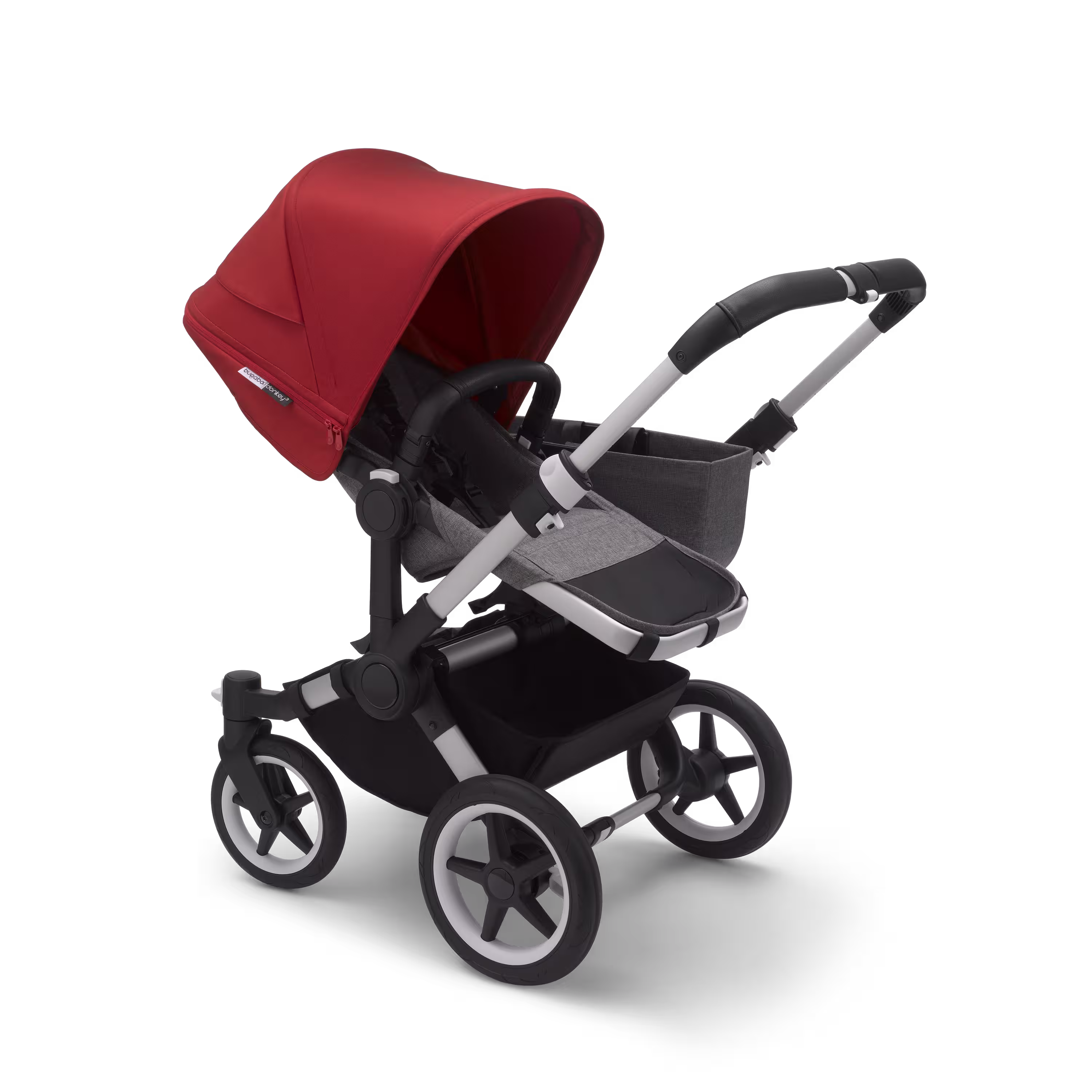 Bugaboo Donkey3 mono complete ASIA ALU/GREY MELANGE-RED - Main Modal Image Slide 2 of 4