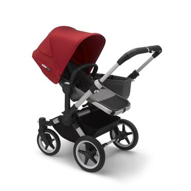 Bugaboo Donkey3 mono complete ASIA ALU/GREY MELANGE-RED - view 2
