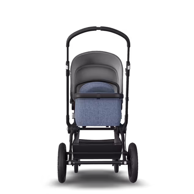 Bugaboo Cameleon3 Plus grey melange sun canopy, blue melange fabrics, black base - Main Image Slide 3 of 6