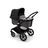 Bugaboo Fox 3 bassinet stroller with black frame, grey fabrics, and black sun canopy. - Thumbnail Slide 2 of 7