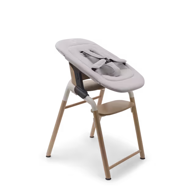 Bugaboo Giraffe chair in neutral wood/white and newborn set in white. - Main Image Slide 2 of 6