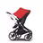 Bugaboo Fox 2 seat and carrycot pushchair red sun canopy, grey melange fabrics, aluminium base - Thumbnail Slide 8 of 10