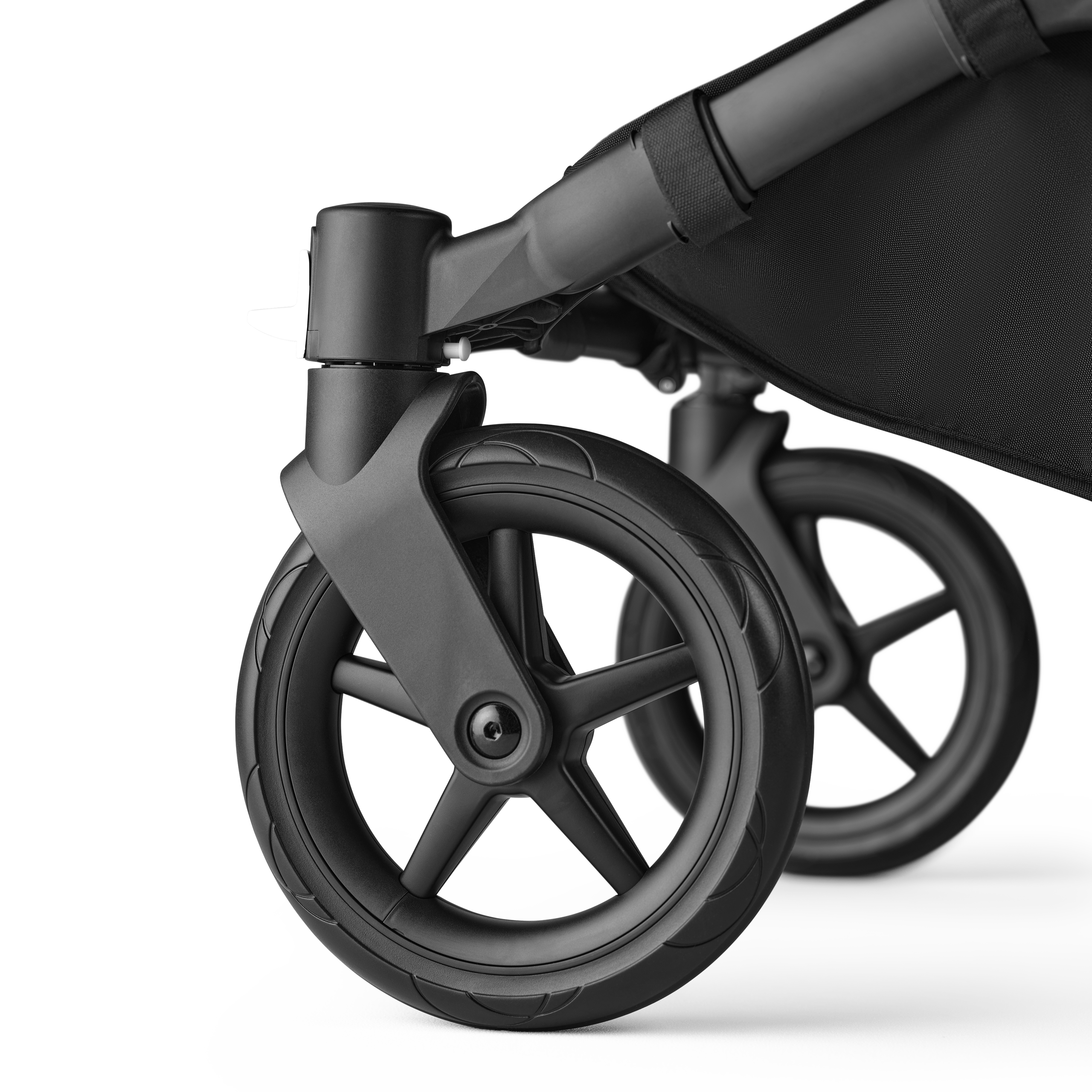 Bugaboo Donkey 5 Duo double stroller graphite base, stormy blue fabrics, stormy blue sun canopy - Thumbnail Slide 10 of 11