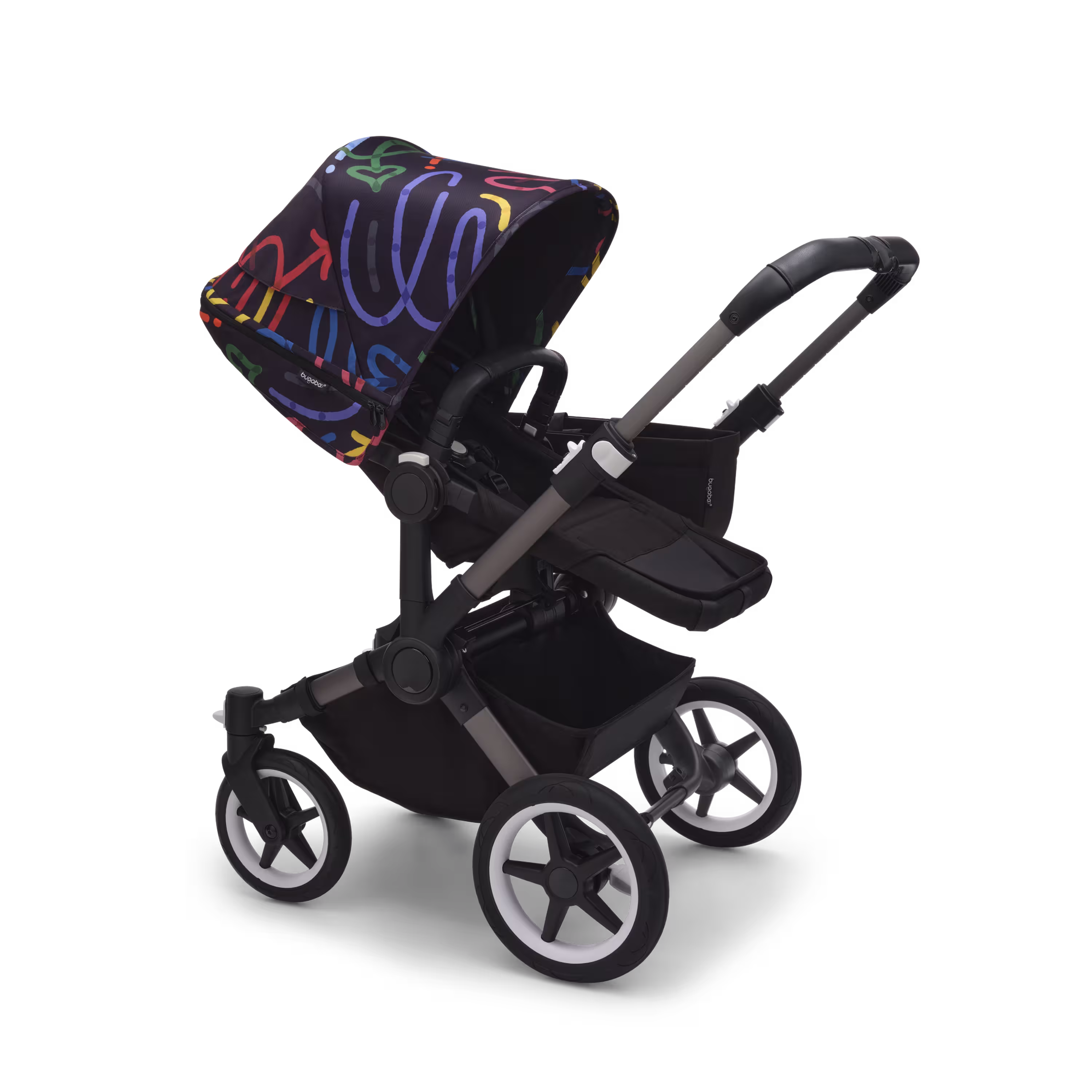 Bugaboo Donkey 5 sun canopy Art of Discovery DARK BLUE  - Main Modal Image Slide 2 of 3