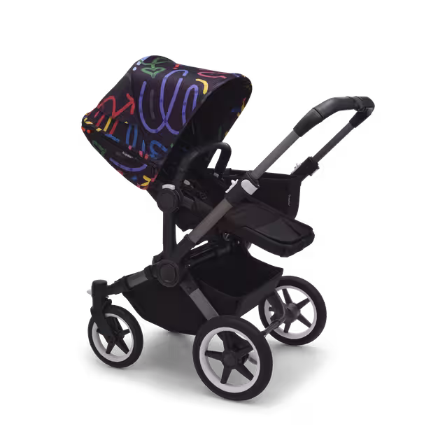 Bugaboo Donkey 5 sun canopy Art of Discovery DARK BLUE  - Main Image Slide 2 of 3