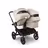 Bugaboo Donkey 5 Duo double stroller black base, desert taupe fabrics, desert taupe sun canopy - Thumbnail Slide 3 of 10