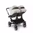 Bugaboo Donkey 5 twin stroller graphite base, grey mélange fabrics, misty white sun canopy - Thumbnail Slide 4 of 12