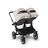 Bugaboo Donkey 5 twin stroller graphite base, grey mélange fabrics, misty white sun canopy - Thumbnail Slide 4 of 12