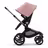 Side view of the Bugaboo Fox 5 seat pushchair with graphite chassis, midnight black fabrics and morning pink sun canopy. - Thumbnail Slide 3 of 13