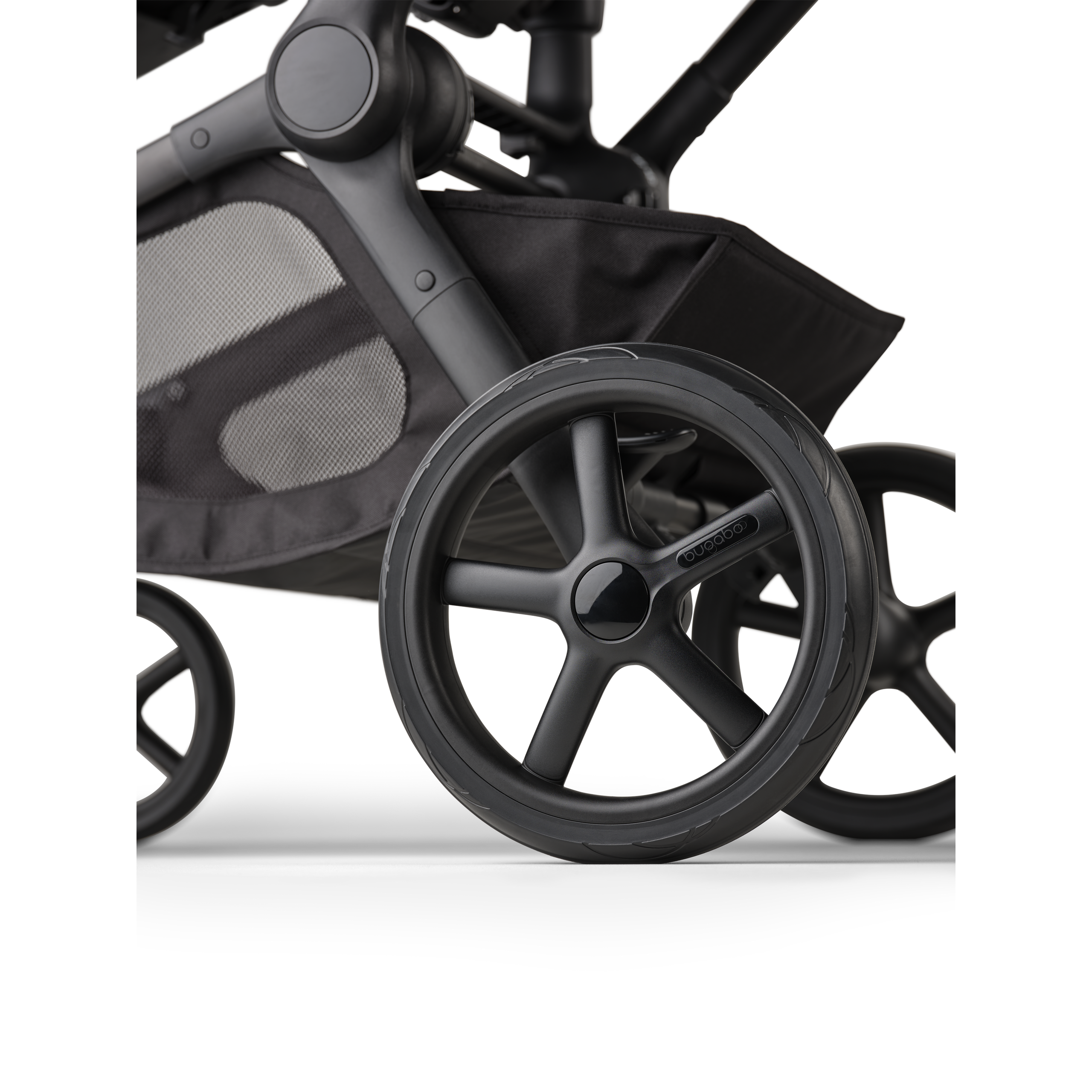Bugaboo Kangaroo 2-in-1 stroller black base, forest green fabrics, forest green sun canopy - Thumbnail Slide 6 of 11