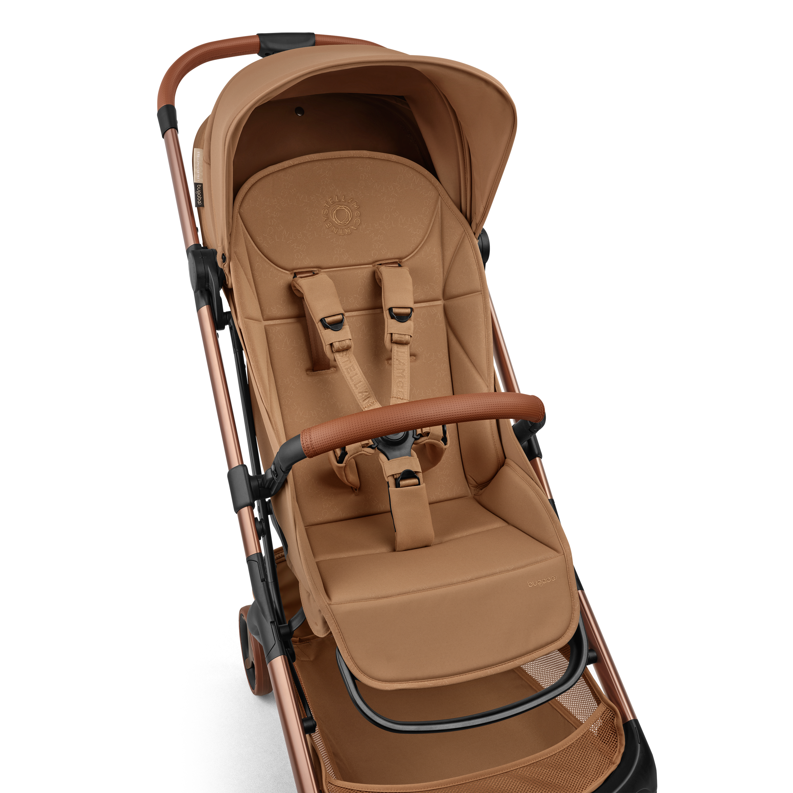 Bugaboo x Stella McCartney Butterfly 2 travel stroller tobacco brown base, tobacco brown fabrics, tobacco brown sun canopy - Thumbnail Slide 6 of 11