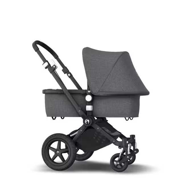 Bugaboo Cameleon 3 Plus seat and carrycot pushchair grey melange sun canopy, grey melange fabrics, black base - Main Image Slide 8 of 8