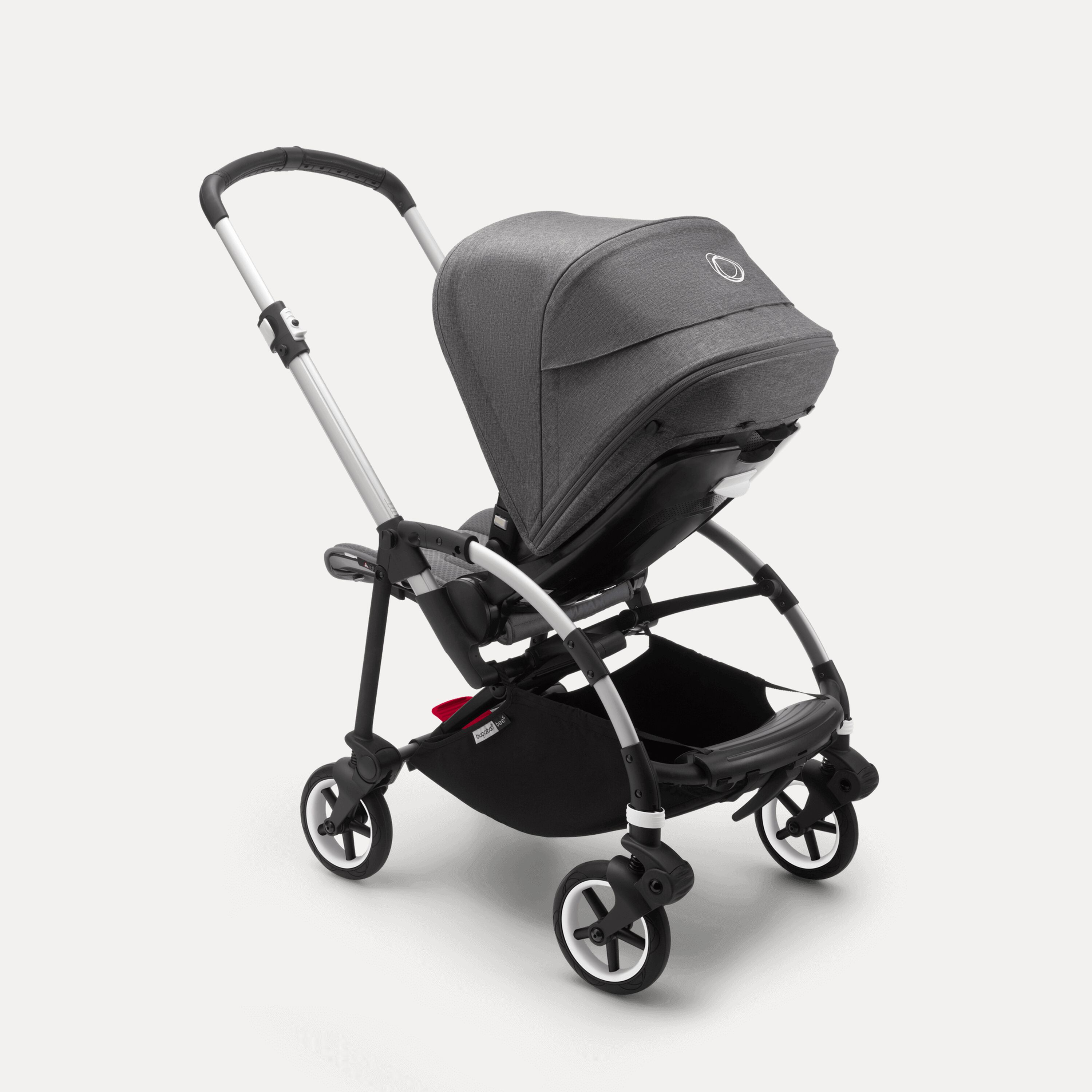 Bugaboo Bee 6 seat stroller grey mélange sun canopy, grey mélange fabrics, aluminium base - Main Modal Image Slide 2 of 2