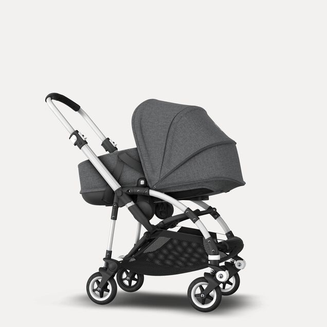 Bugaboo Bee 5 travel system grey melange sun canopy, grey melange fabrics, aluminium base - Main Image Slide 5 of 18