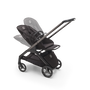 The Bugaboo Dragonfly stroller with seat in different recline positions.