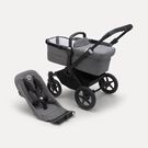 Refurbished Bugaboo Donkey 5 base RW fabric US BLACK/ GREY MÉLANGE