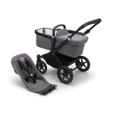 Refurbished Bugaboo Donkey 5 base RW fabric US BLACK/ GREY MÉLANGE