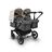 Bugaboo Donkey 5 twin stroller graphite base, grey mélange fabrics, misty white sun canopy - Thumbnail Slide 1 of 12